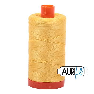 Aurfil Mako Cotton Thread Solid 50wt 1422yds Pale Yellow