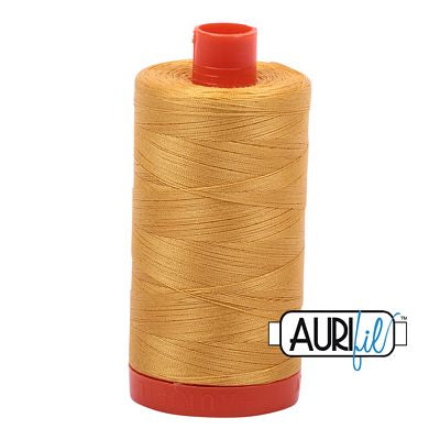 Aurifil Mako Cotton Thread Solid 50wt 1422yds Tarnished Gold
