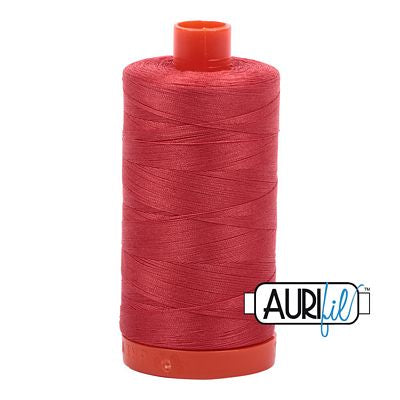 Aurifil Mako Cotton Thread Solid 50wt 1422yds Dark Red Orange