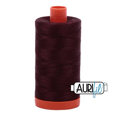 Aurifil Mako Cotton Thread Solid 50wt 1422yds Dark Wine