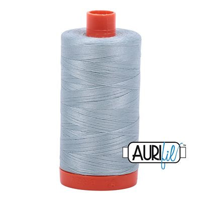 Aurifil Mako Cotton Thread Solid 50wt 1422yds Bright Grey Blue