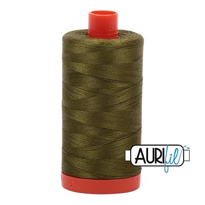 Aurifil Mako Cotton Thread Solid 50wt 1422yds Very Dark Olive