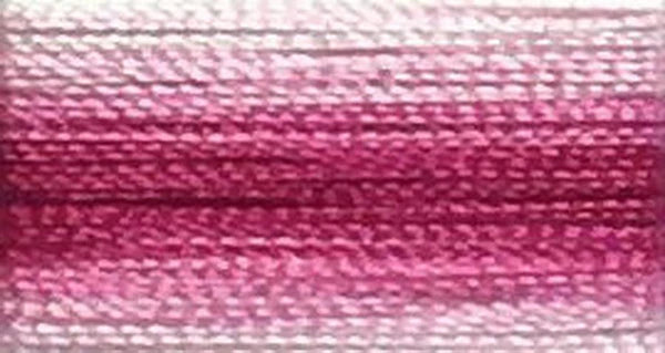 Floriani Variegated Embroidery Thread, Deep Pink Stripe, 1,100yd spool
