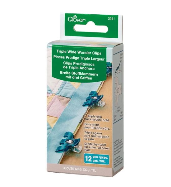 Clover 12 Piece Blue Triple Wide Wonder Clips | PRE-ORDER