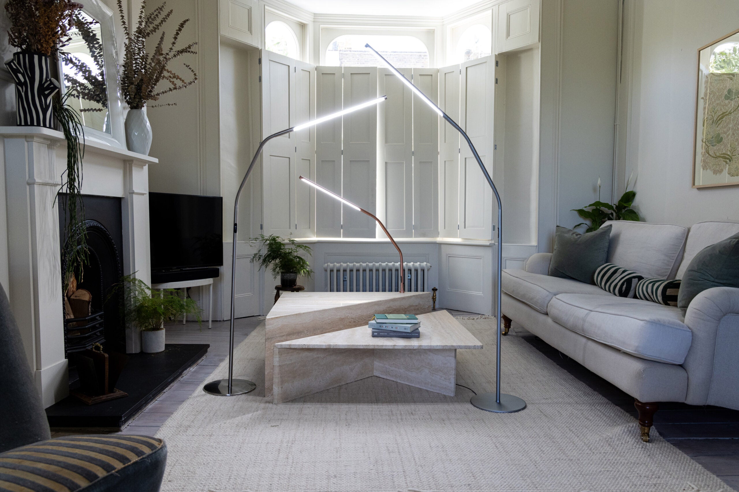 Slimline 4 Floor Lamp – Ice Grey