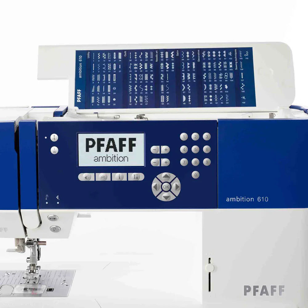 Refurbished PFAFF® ambition™ 610 Blue Sewing Machine