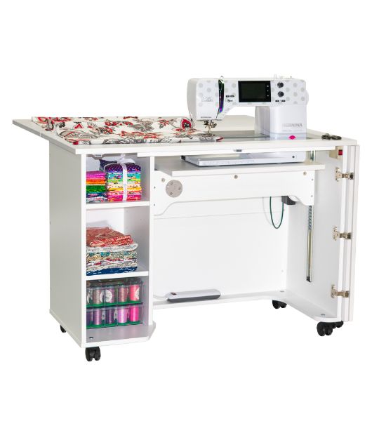 Horn of America Model 4200 Electric Lift Sewing Cabinet - White