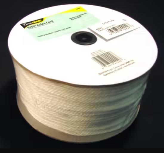 Dritz Home 5/32" Polyester Cable Cord – White – By the Yard