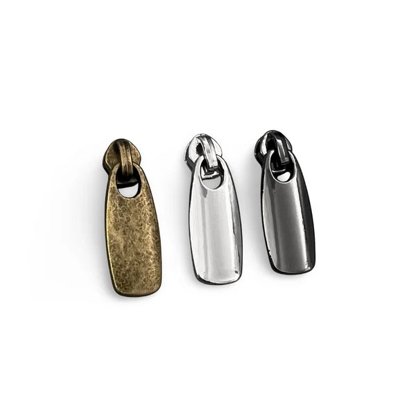 #3 Zipper Pulls – Flat Nickel