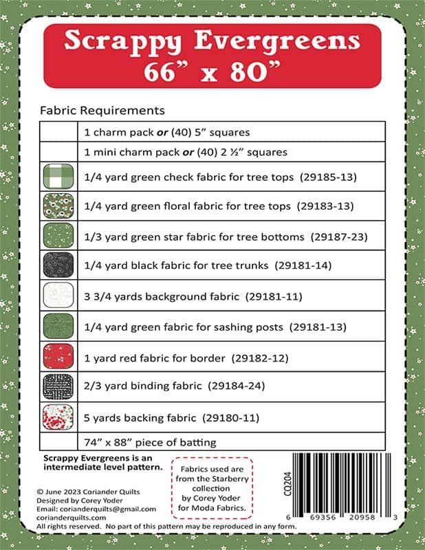 Star Berry Scrappy Evergreens Quilt Kit