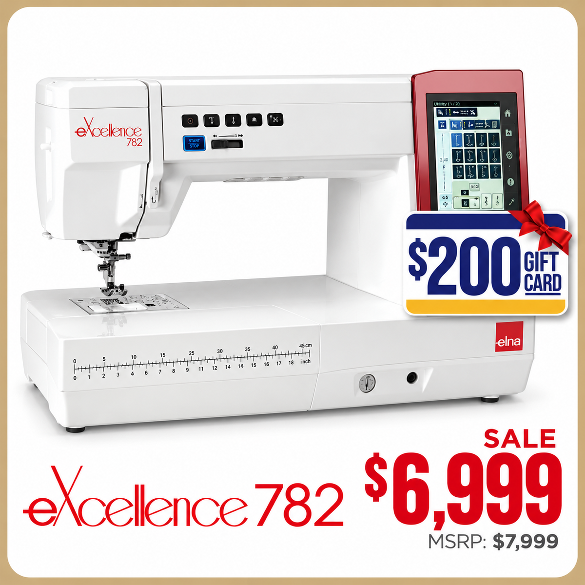 Elna Excellence 782 Advanced Computerized Sewing Machine