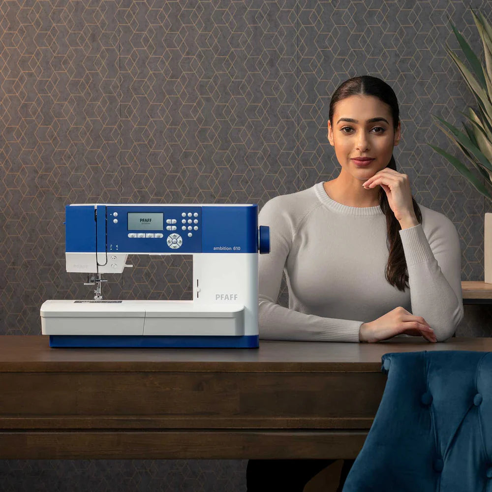 Refurbished PFAFF® ambition™ 610 Blue Sewing Machine