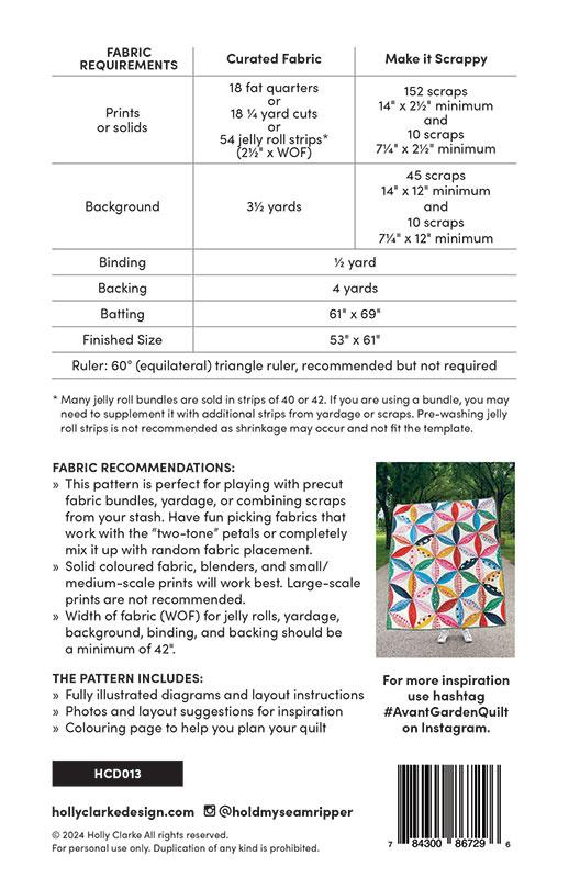 AVANT GARDEN QUILT PATTERN