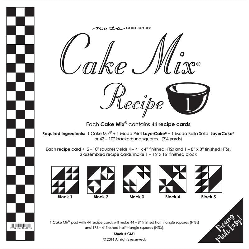 Cake Mix Recipe #1 – Miss Rosie's Quilt Co. #CM1