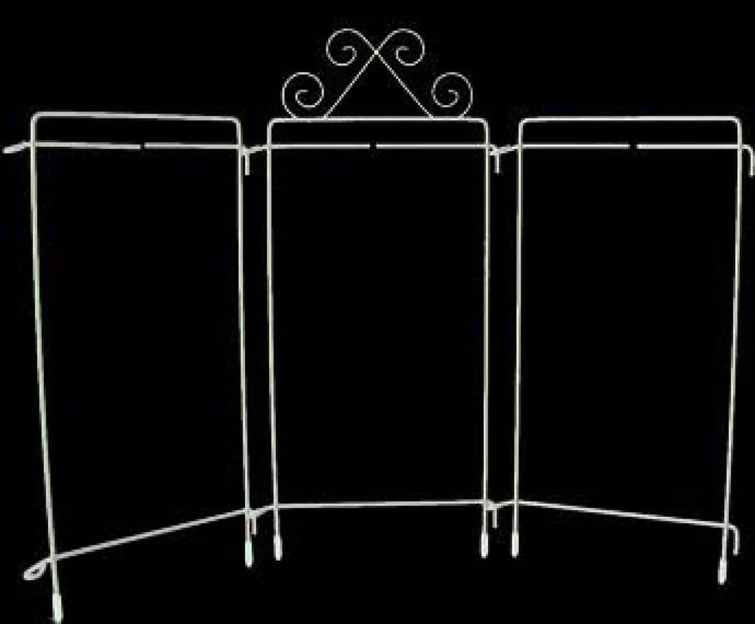 4in x 9in Table Top Tri-Stand Hanger White