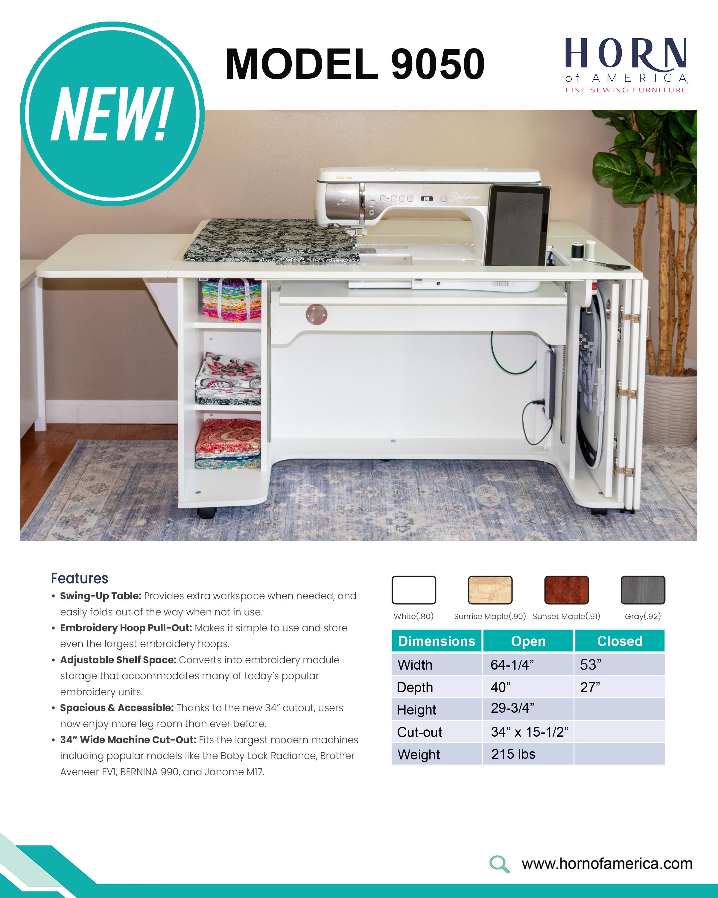 Model 9050 Sewing Cabinet