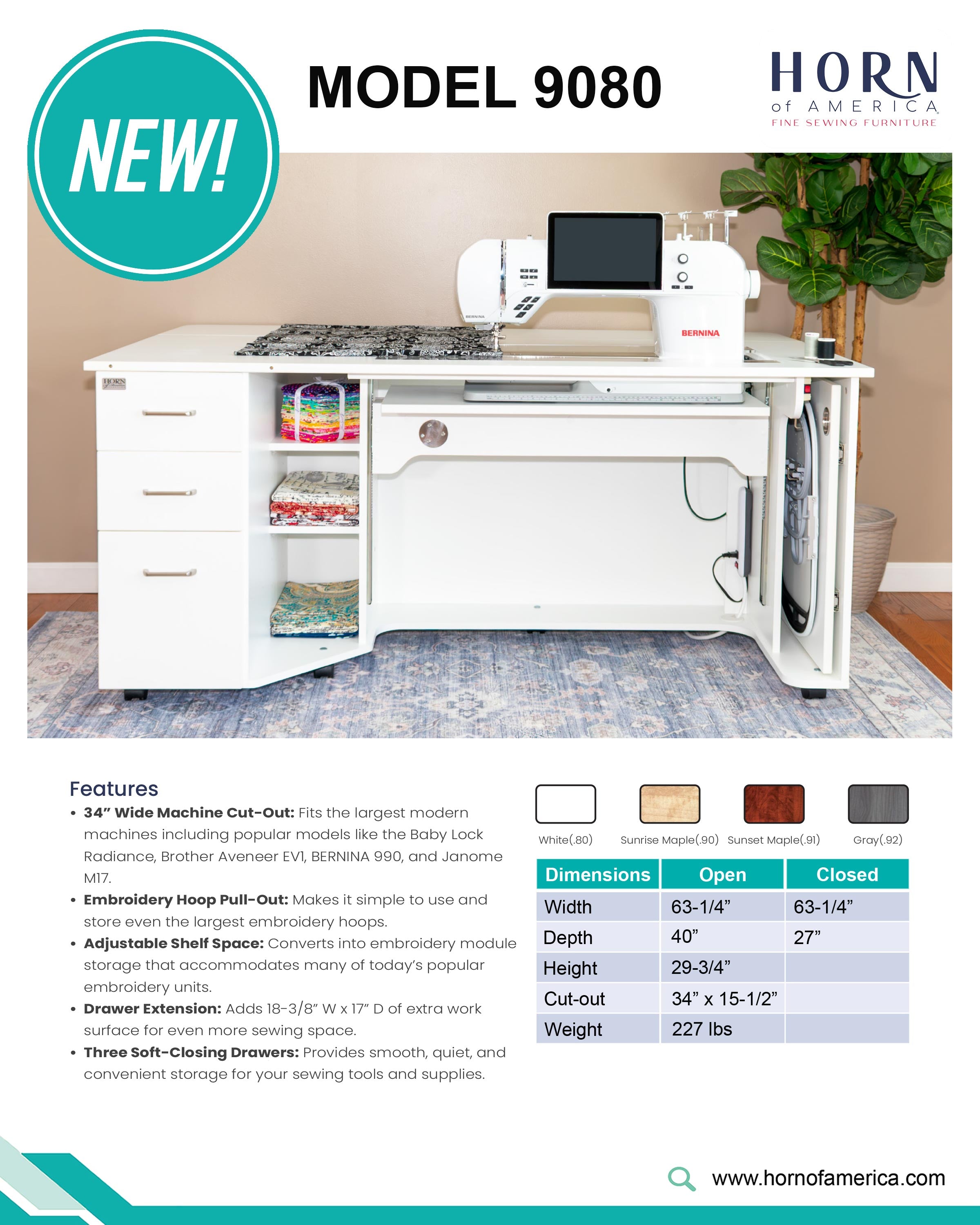 Model 9080 Sewing Cabinet