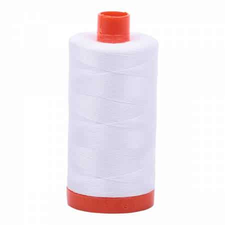 Aurifil Mako Cotton Thread Solid 50wt 1422yds White