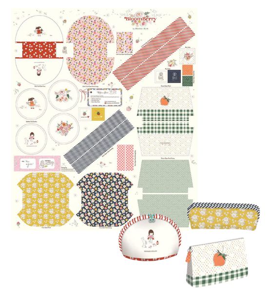 BloomBerry Zipper Pouch Panel Riley Blake