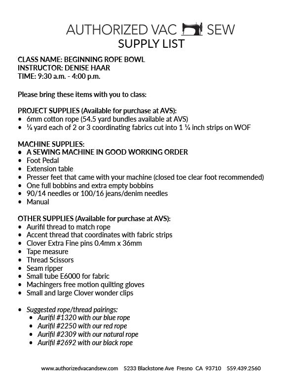 Beginning Rope Bowl 1/8/26 9:30a - 4p