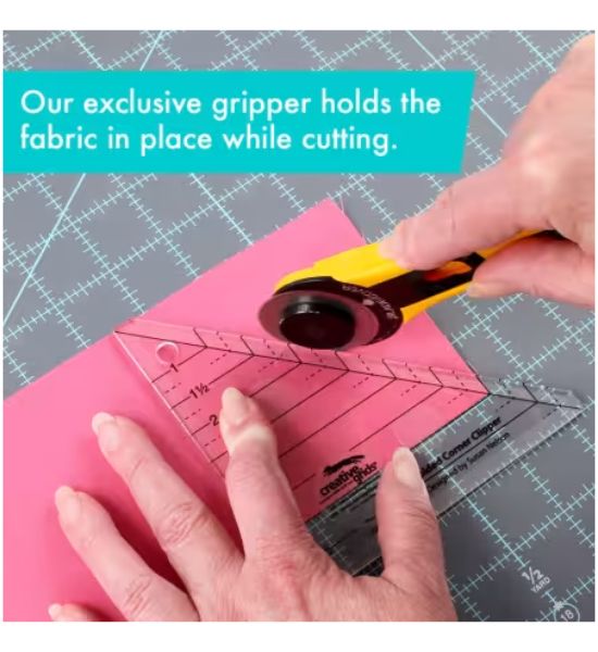 Creative Grids Quilt Ruler – Folded Corner Clipper Tool (5in x 5in)