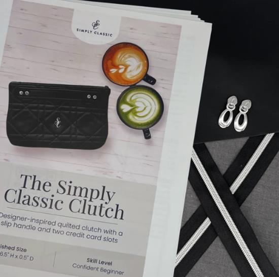 Simply Classic Clutch Italian Leather Bag Making Kit