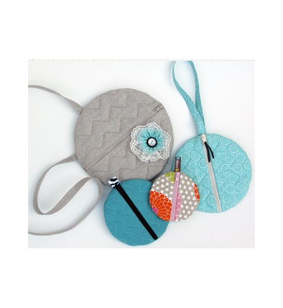 Chevron Circle Pouches Set USB Design