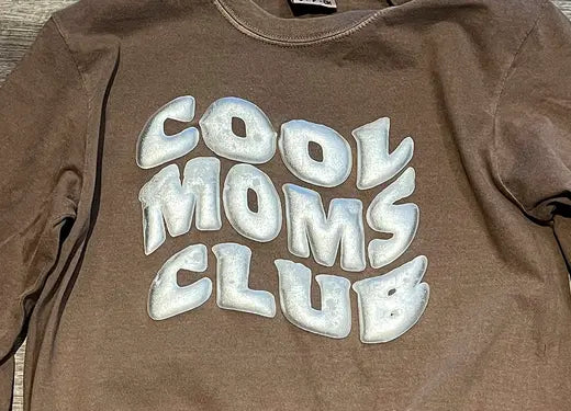 Metallic Puff Heat Transfer Vinyl SILVER 1FT