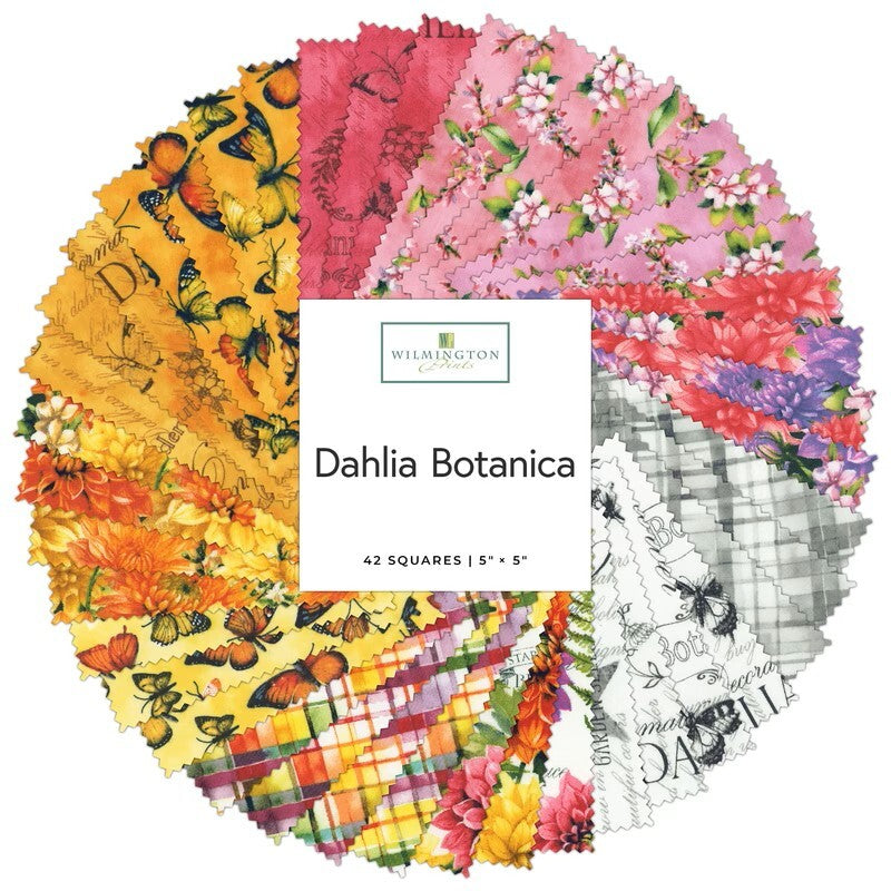 5in Squares, Dahlia Botanica, 42pcs, 12 bundles/pack