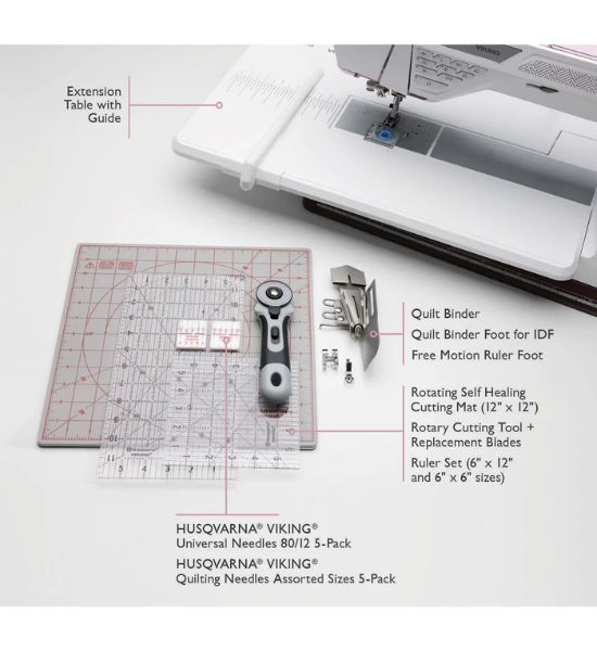 Refurbished HUSQVARNA® VIKING® EPIC QUILT™ 97 Sewing Machine & Accessories Bundle