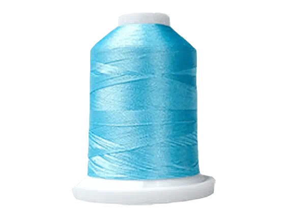 Light Blue 100% Polyester Color Fast, High Shine Embroidery Thread