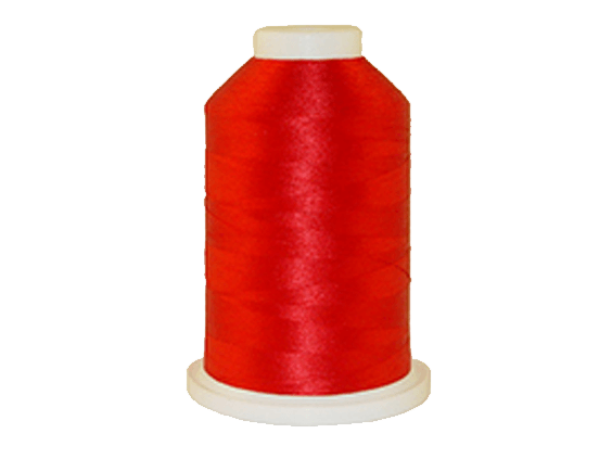 Red 100% Polyester Color Fast, High Shine Embroidery Thread