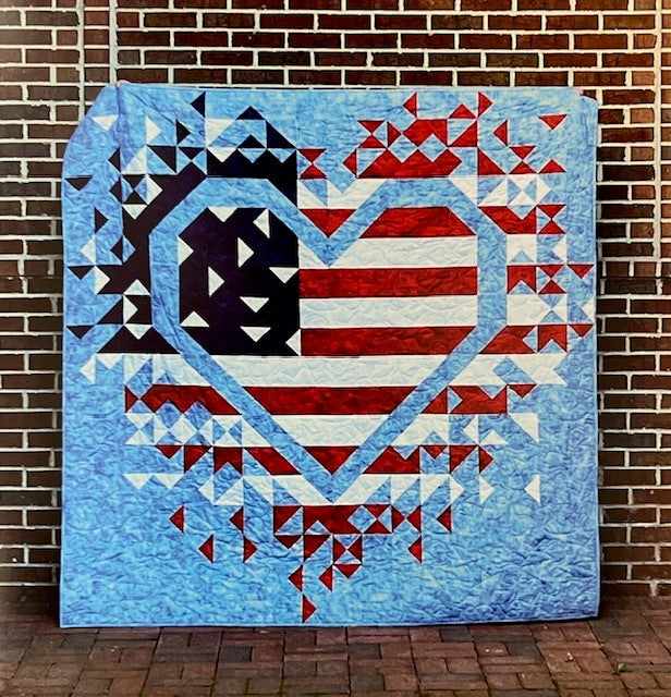 Patriotic Exploding Hearts Quilt 11/7/25 & 12/12/25 9:30a – 4p