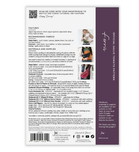 Ferris Fanny Pack Pattern — Sallie Tomato