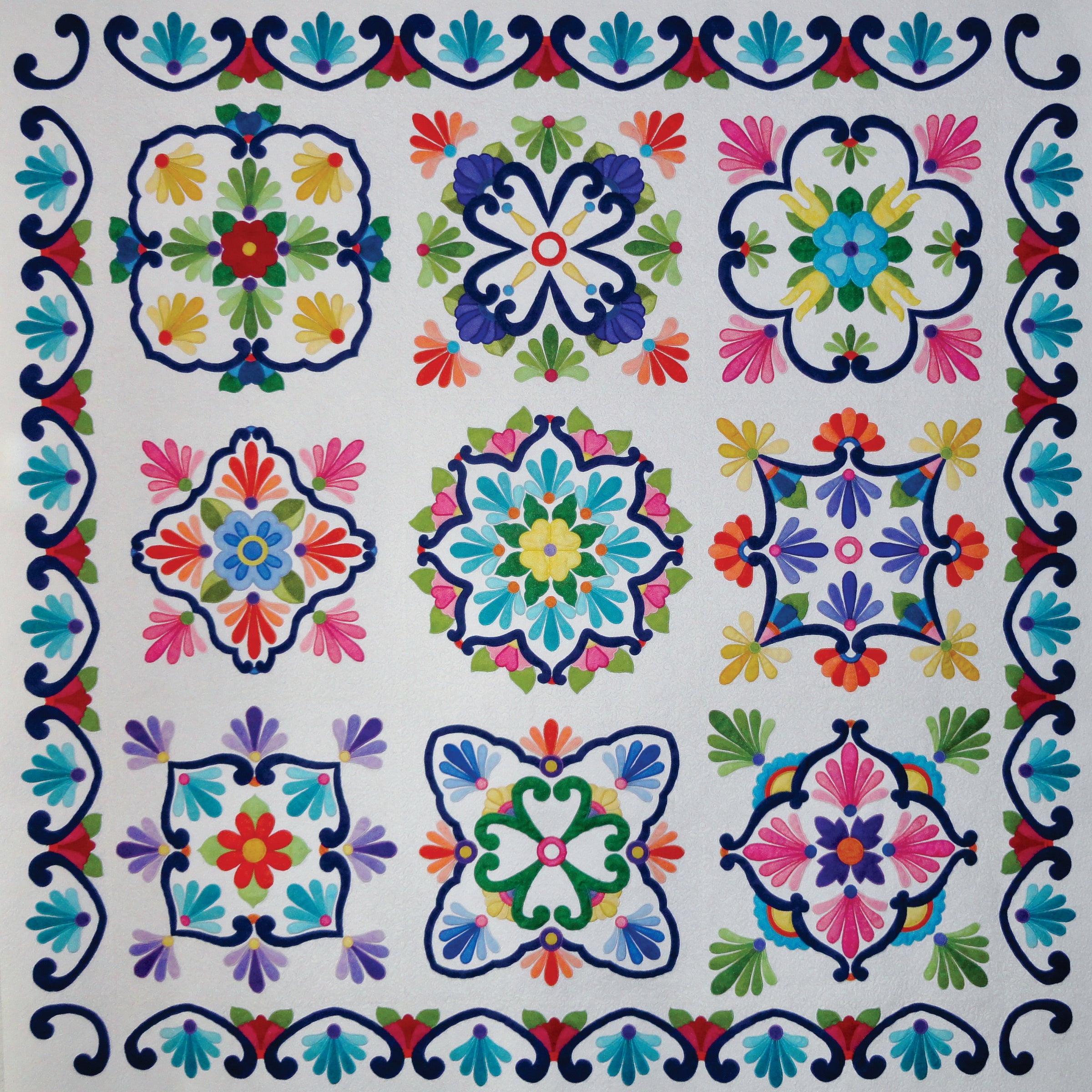 Fiesta de Talavera Applique Design Blocks