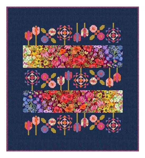 Superbloom Gathering Wildflowers Quilt Kit – Modified Kit – by Robin Pickens (Finished Size: 53.75" x 57.5")