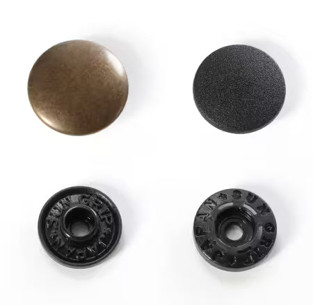 Tool-free Snaps - Set of Four - Antique Brass