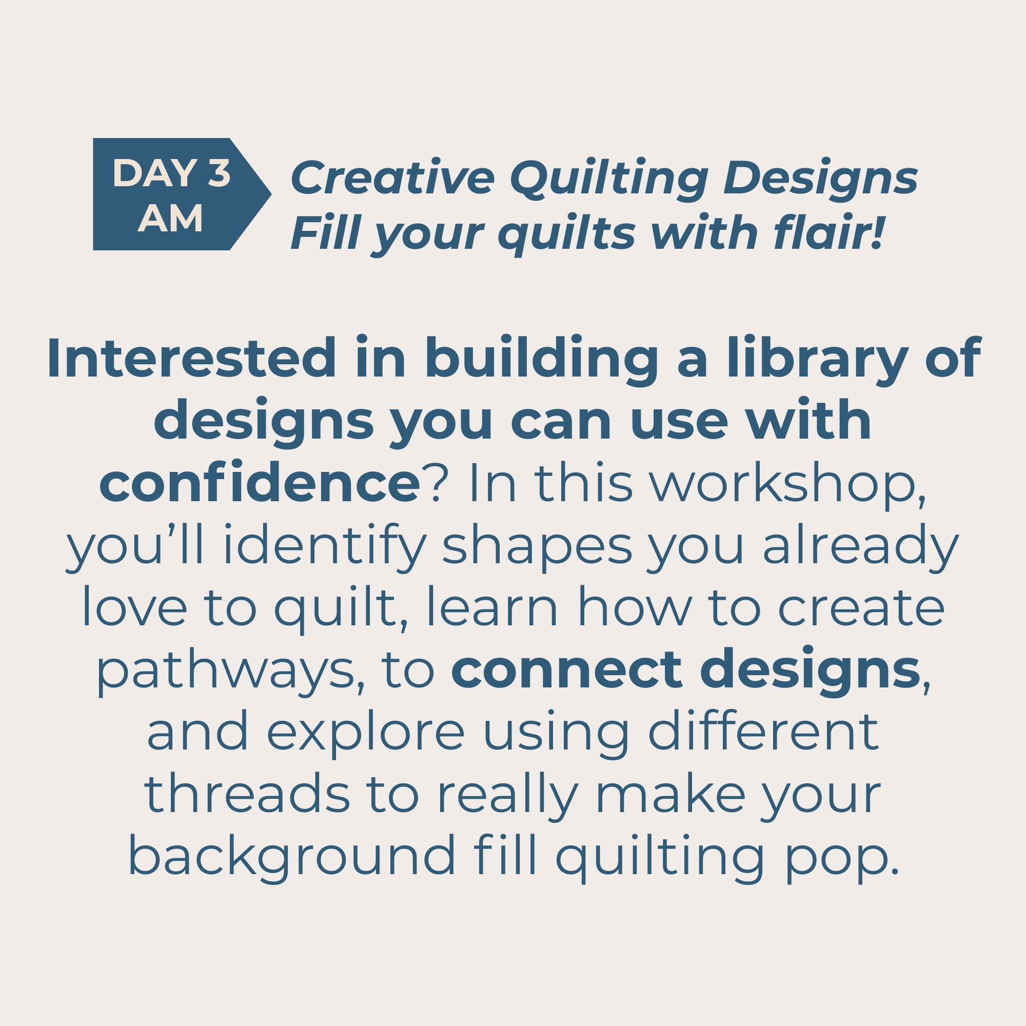 Handi Quilter Hands-On Training: Day 3 8/29/26 9:30AM-4PM