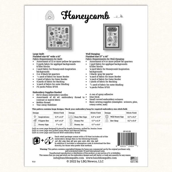 QUILT PATTERN - HONEYCOMB