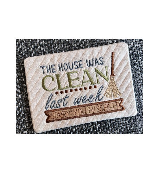 House Was Clean Mug Rug USB Design