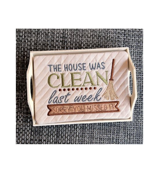 House Was Clean Mug Rug USB Design