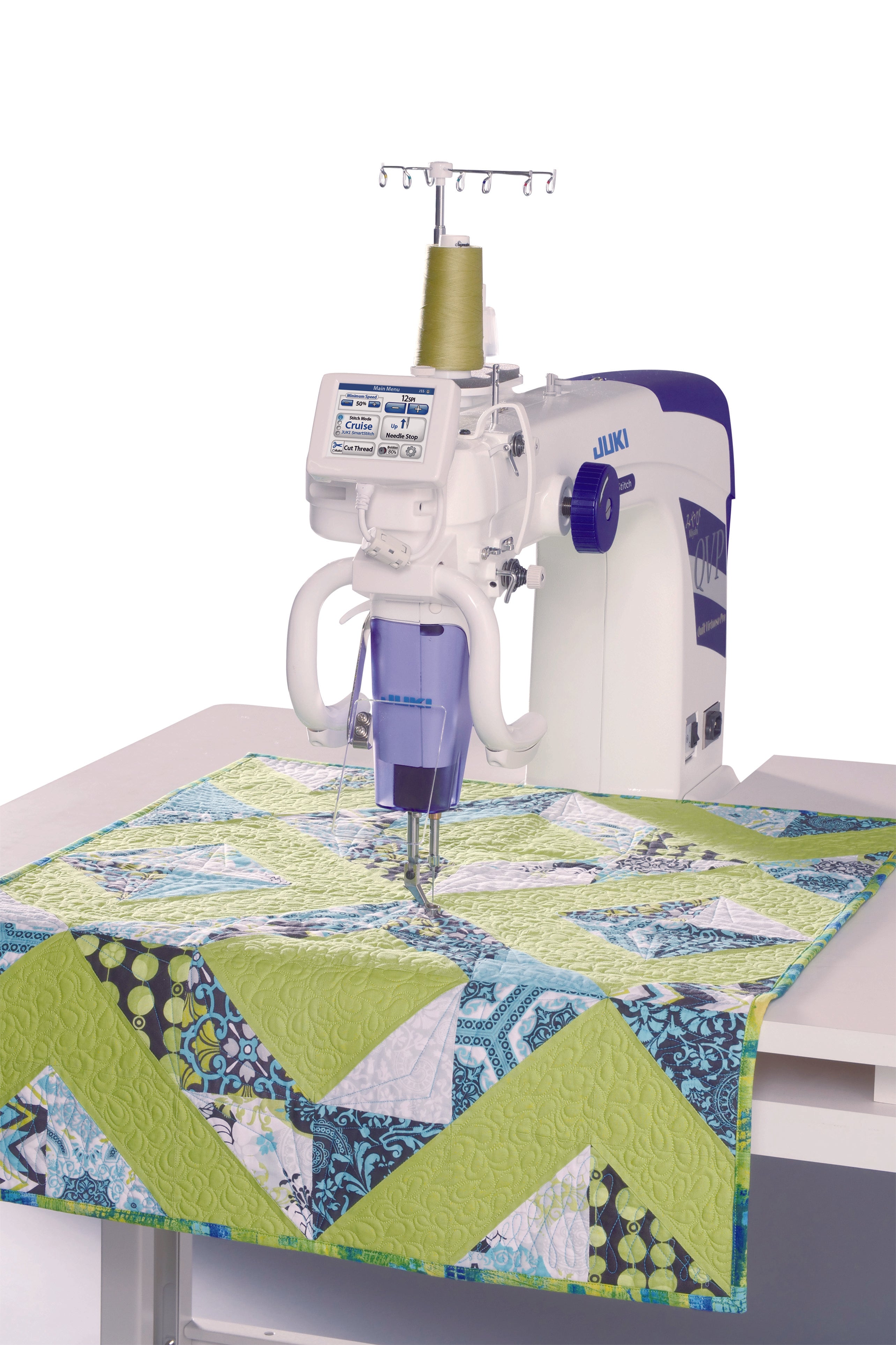 Juki Miyabi J-350 QVP-S Sit-Down Longarm Quilting Machine With Table