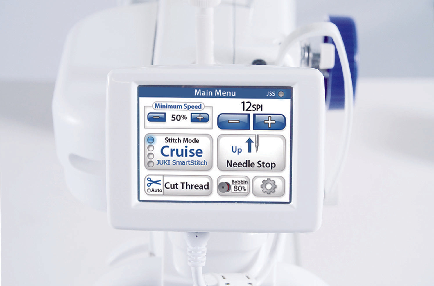 Juki Miyabi J-350 QVP-S Sit-Down Longarm Quilting Machine With Table