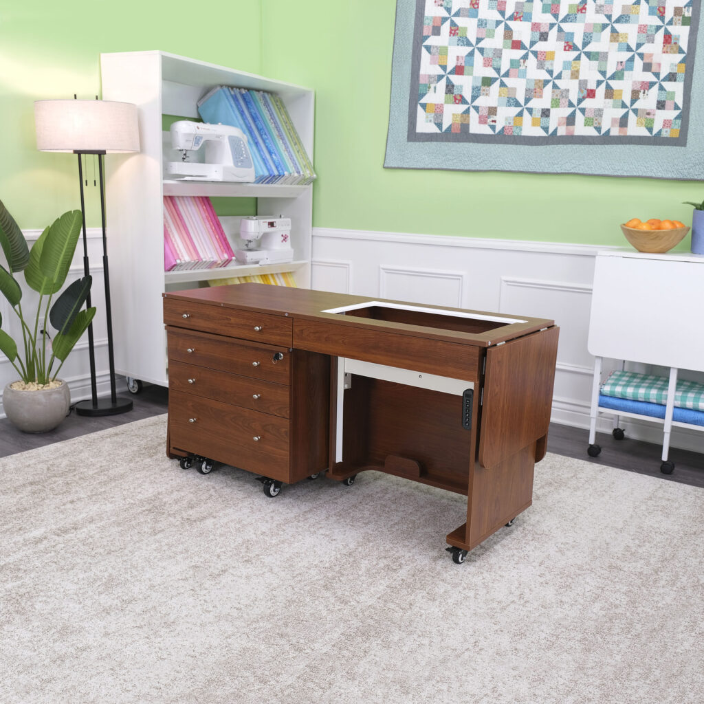 Kangaroo & Joey Dual Rail Electric Sewing Cabinet with Joey Storage Caddy