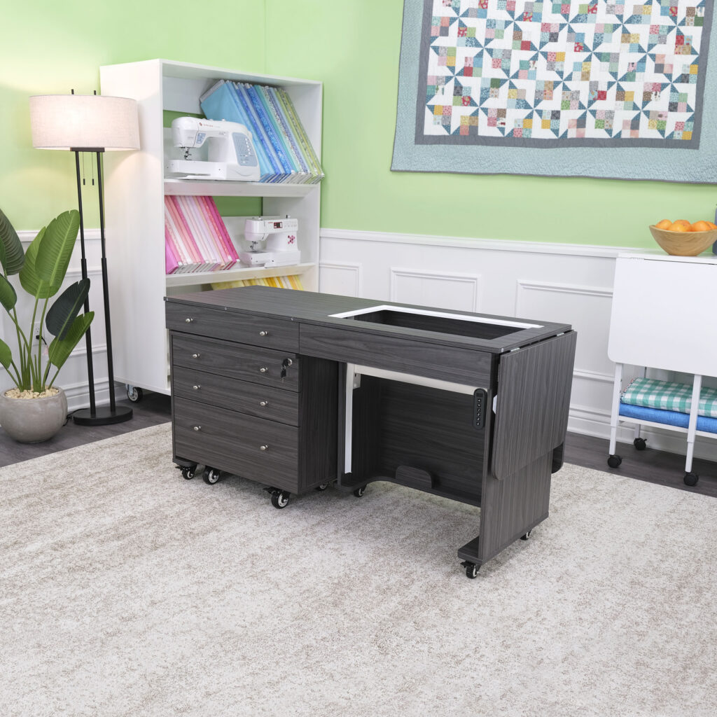 Kangaroo & Joey Dual Rail Electric Sewing Cabinet with Joey Storage Caddy