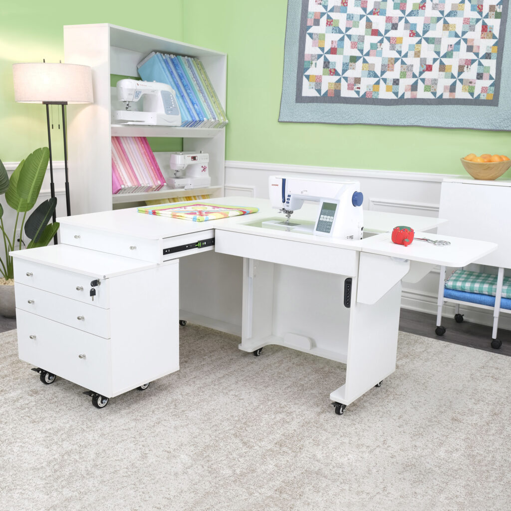 Kangaroo & Joey Dual Rail Electric Sewing Cabinet with Joey Storage Caddy