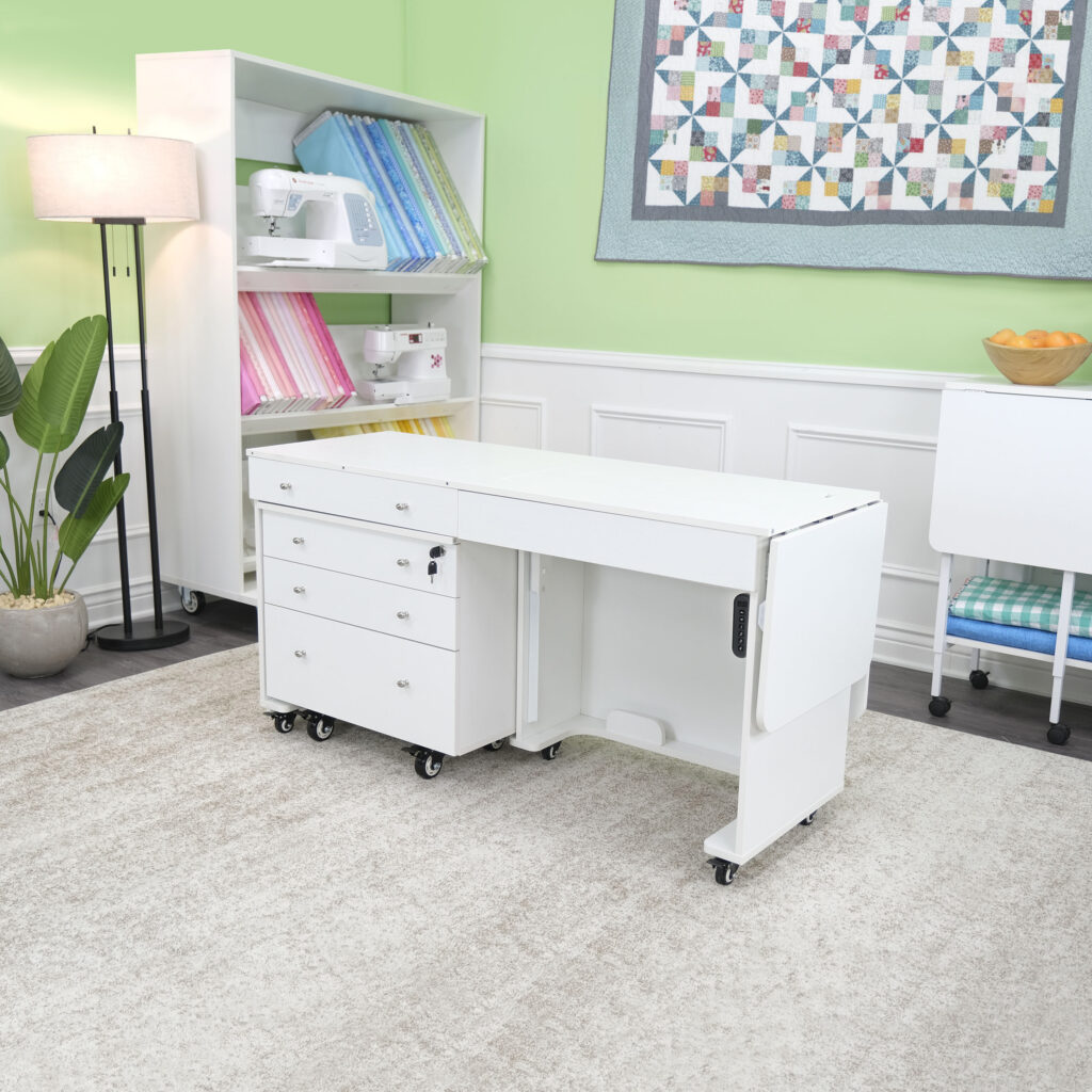 Kangaroo & Joey Dual Rail Electric Sewing Cabinet with Joey Storage Caddy