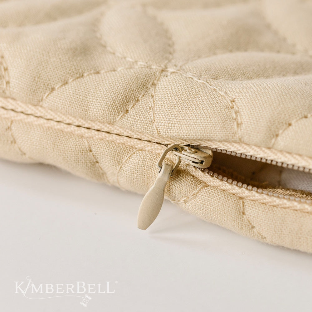 Quilted Pillow Cover Blank, 18 x 18″ Sand Linen