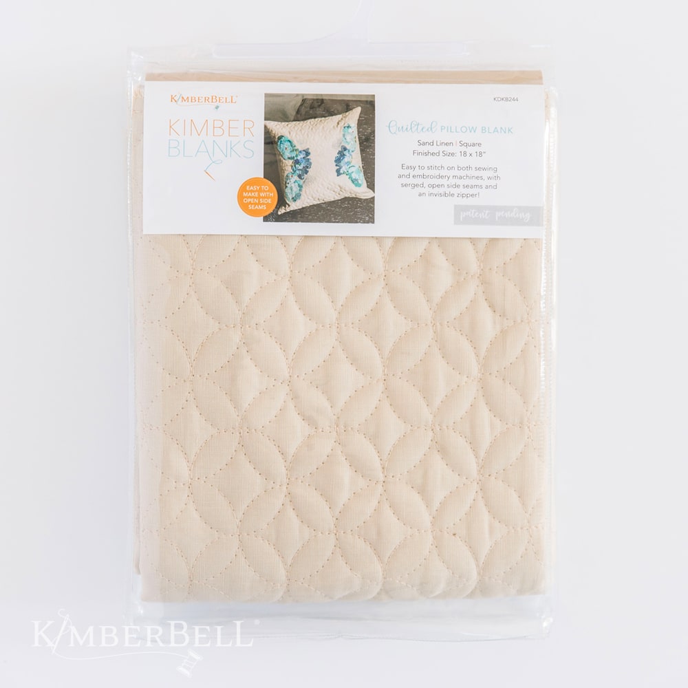 Quilted Pillow Cover Blank, 18 x 18″ Sand Linen