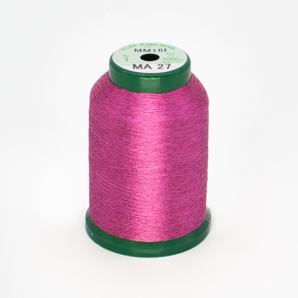 KINGSTAR METALLIC EMBROIDERY THREAD FUCHISA 1000M 40WT